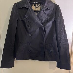 Burberry Black Double-Breasted Pea Coat
